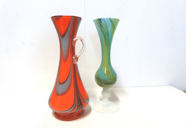 vases affinés colorés